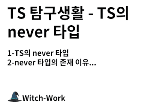 TS 탐구생활 - TS의 never 타입 사진